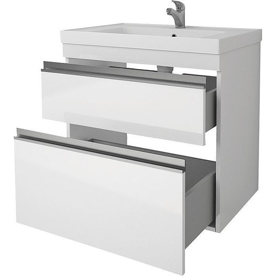 Тумба напольная с раковиной Dreja Grace Plus 70 см 99.0905, белый глянец - фото 9