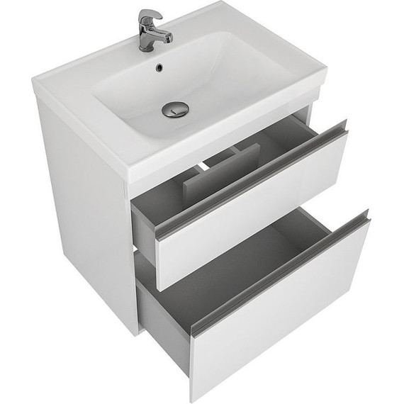 Тумба напольная с раковиной Dreja Grace Plus 70 см 99.0905, белый глянец - фото 10