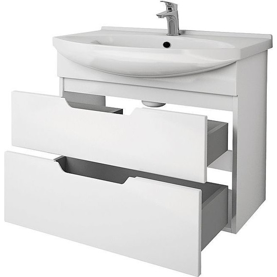 Тумба напольная с раковиной Dreja Laguna Plus 75 см 99.0106, белый глянец (раковина Лагуна) - фото 10