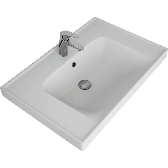 Тумба подвесная с раковиной Dreja Prime 70 см 99.9301, белый глянец - фото 17