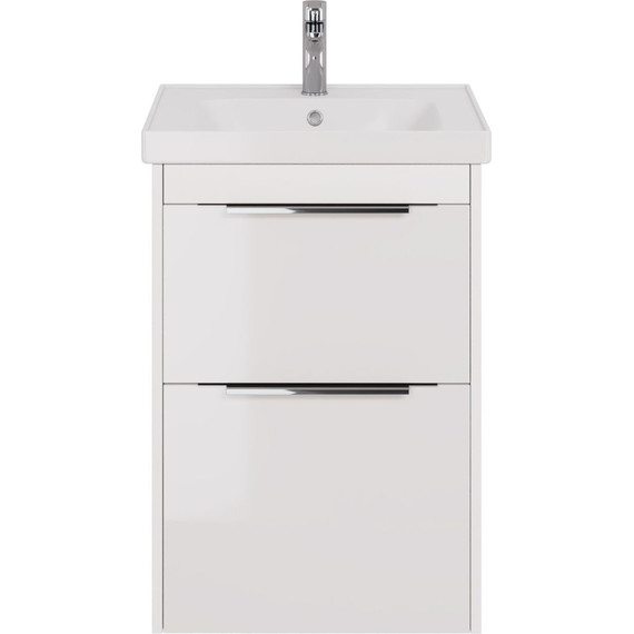 Тумба подвесная с раковиной Dreja Prime 60 см 99.9300, белый глянец - фото 13