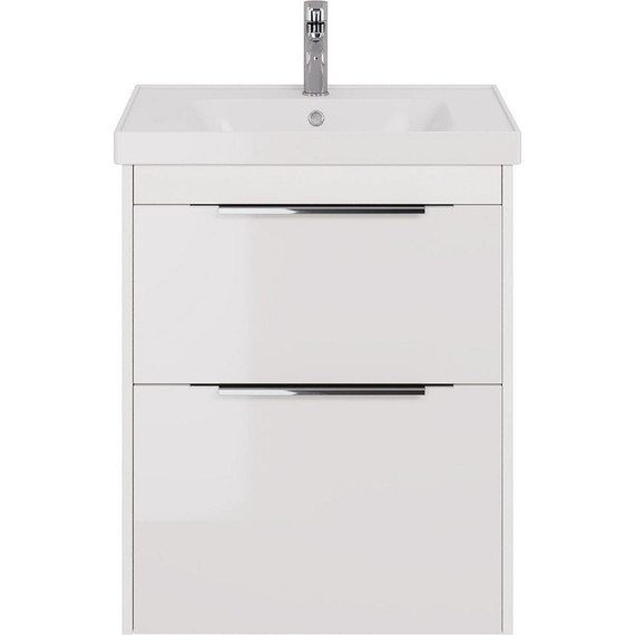 Тумба подвесная с раковиной Dreja Prime 70 см 99.9301, белый глянец - фото 4