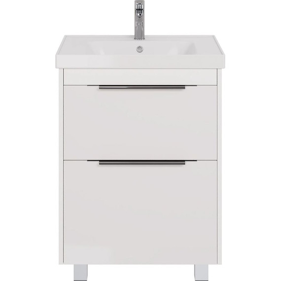 Тумба подвесная с раковиной Dreja Prime 70 см 99.9301, белый глянец - фото 12