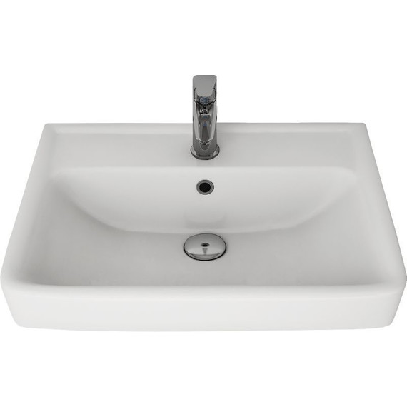 Тумба напольная с раковиной Dreja Q Plus 55 см 99.0008, белый глянец - фото 9