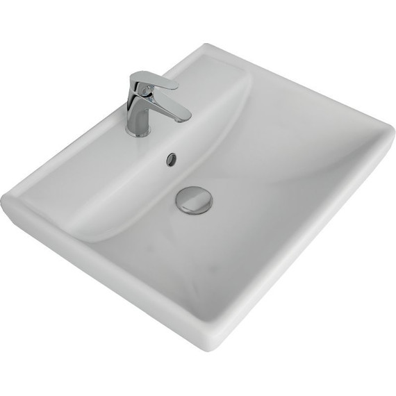 Тумба напольная с раковиной Dreja Q Plus 60 см 99.1004, белый глянец - фото 10