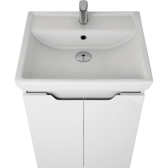 Тумба напольная с раковиной Dreja Q Plus 55 см 99.1008, белый глянец - фото 5