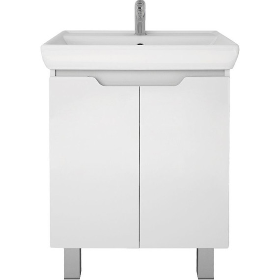 Тумба напольная с раковиной Dreja Q Plus 60 см 99.1004, белый глянец - фото 2