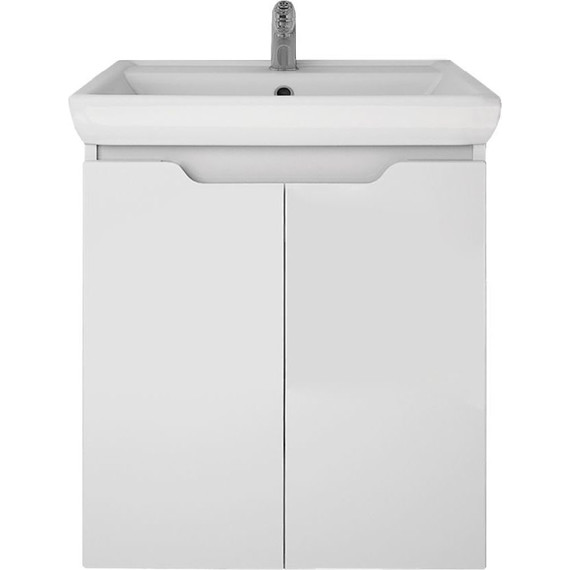 Тумба напольная с раковиной Dreja Q Plus 55 см 99.1008, белый глянец - фото 3