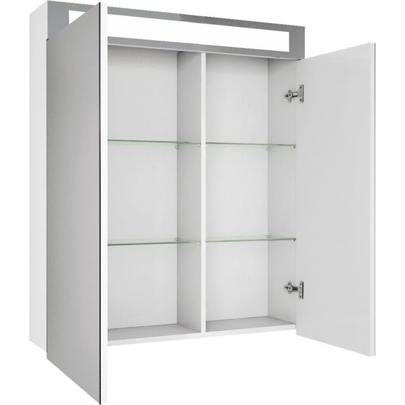 Зеркало-шкаф Dreja Uni Led 70 см 99.9002, белый глянец - фото 4