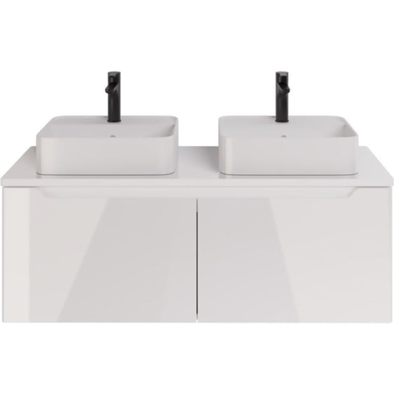 Тумба подвесная со столешницей Dreja W 125 см 99.9400, белый глянец - фото 14