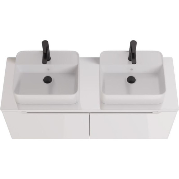 Тумба подвесная со столешницей Dreja W 125 см 99.9400, белый глянец - фото 5