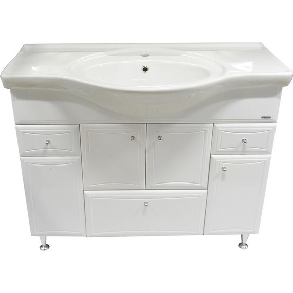 Тумба напольная с раковиной Aqwella Барселона 105 см BА0110К, б/к (раковина Стиль) - фото 6