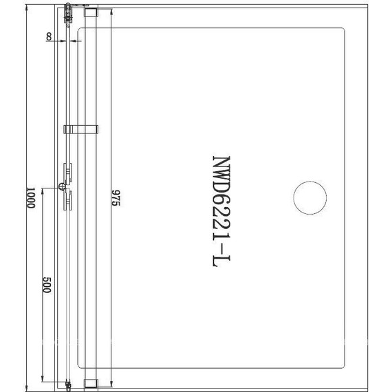 Душевая дверь Aquanet Beta NWD6221 100 см (стекло 8 мм) хром/прозрачное L - фото 6