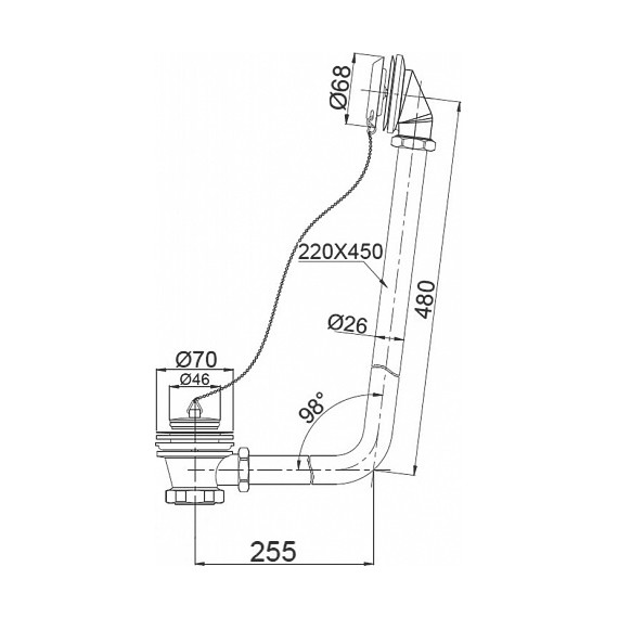 Слив-перелив BelBagno BB567-OVF-BRN, бронза - фото 2