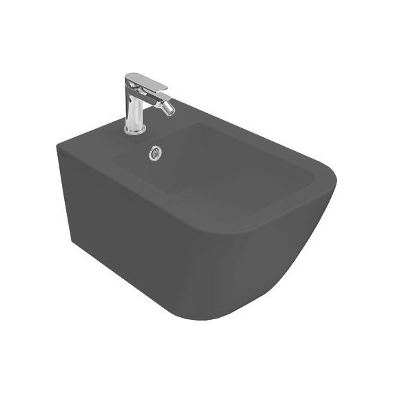 Биде подвесное Globo Stone 52х36 STS10.AR*1, черный матовый - фото 