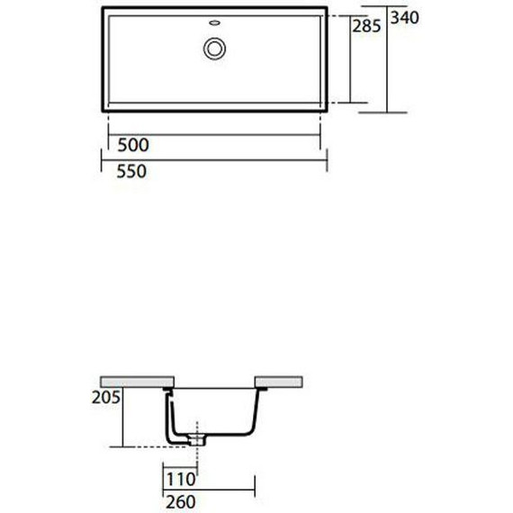 Раковина врезная под столешницу Kerasan Slim 55 см 022901 - фото 2