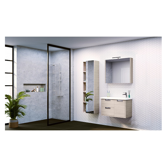 Тумба подвесная с раковиной Roca Etna 80 см 857301445, дуб верона - фото 3