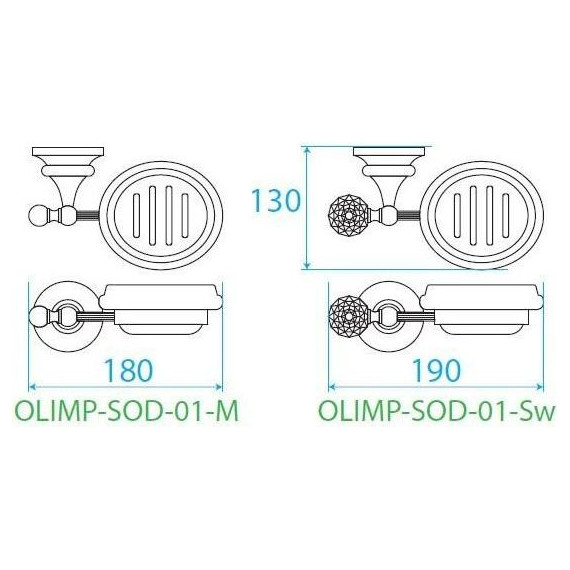 Мыльница Cezares Olimp OLIMP-SOD-01-Sw - фото 2