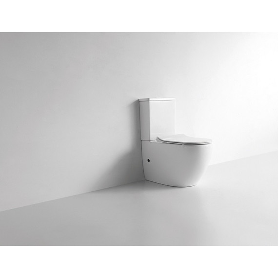 Унитаз-компакт CeramaLux NS-2176 с крышкой микролифт, Цвет производителя: белый - фото 2