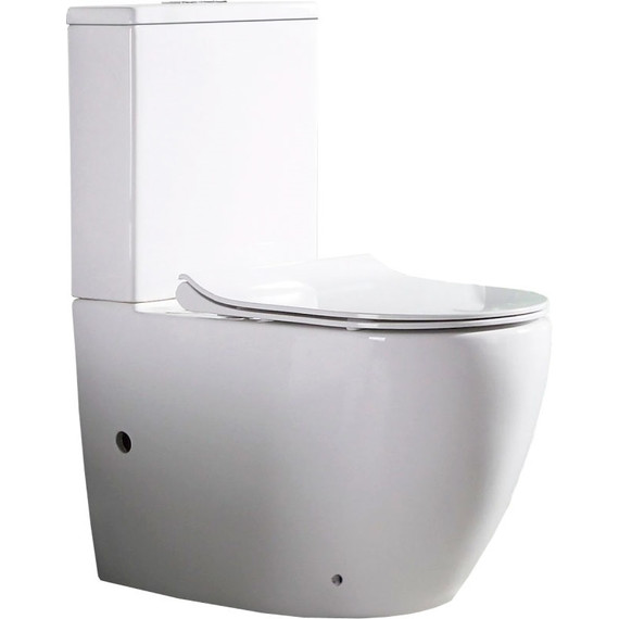 Унитаз-компакт CeramaLux NS-2176 с крышкой микролифт, Цвет производителя: белый - фото 