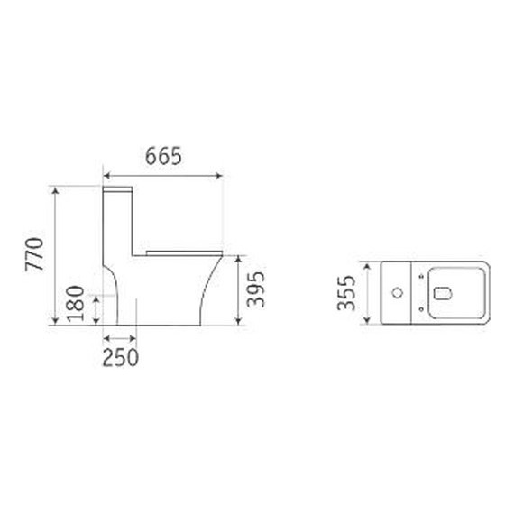 Унитаз-компакт CeramaLux Rimless 1215-P с крышкой микролифт - фото 2