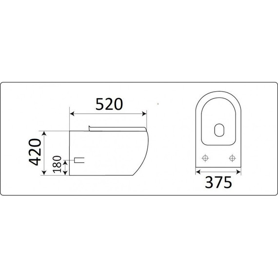 Унитаз подвесной CeramaLux Rimless CL-2101 с крышкой микролифт - фото 3