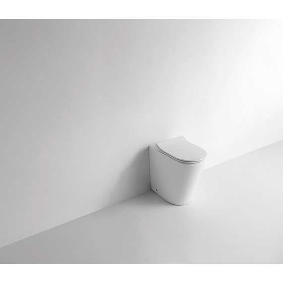 Унитаз приставной CeramaLux Rimless NS-3178 с крышкой микролифт - фото 13