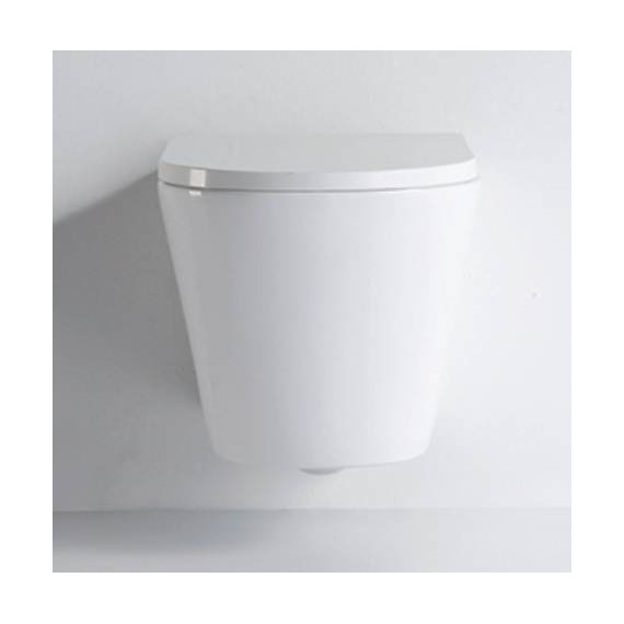 Унитаз подвесной CeramaLux Rimless NS-5178 с крышкой микролифт, Цвет производителя: белый - фото 6