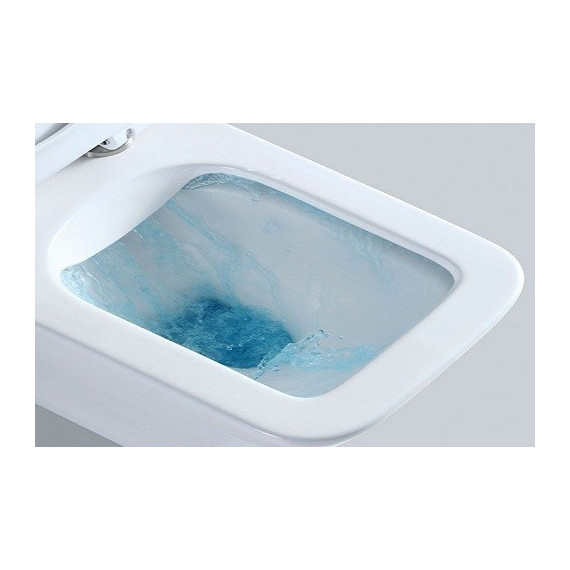 Унитаз подвесной CeramaLux Rimless NS5170 с крышкой микролифт, Цвет производителя: белый - фото 6