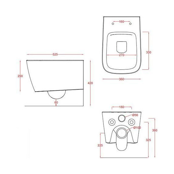 Унитаз подвесной безободковый ArtCeram A16 ASV003 17 00, чёрный матовый, Цвет производителя: чёрный матовый - фото 5