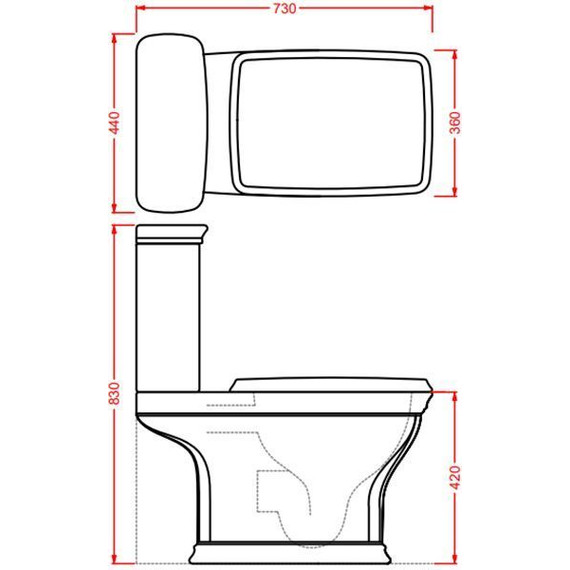 Унитаз-компакт ArtCeram Civitas CIV004 01 00, Цвет производителя: белый - фото 3