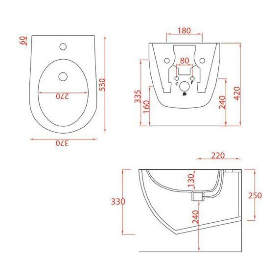 Биде подвесное ArtCeram File 2.0 FLB001 17 30, чёрный матовый - фото 4