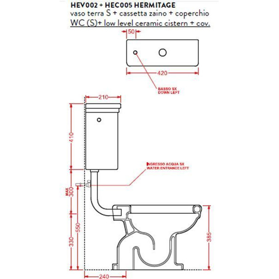 Унитаз-компакт ArtCeram Hermitage HEV003 01 00 - фото 3