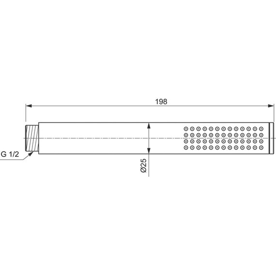 Ручной душ Ideal Standard Silk Black Idealrain BC774XG, черный матовый - фото 4