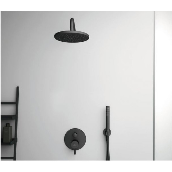 Верхний душ Ideal Standard Silk Black Idealrain BD140XG, черный матовый - фото 2