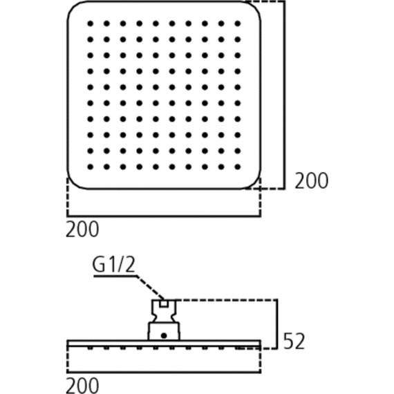 Верхний душ Ideal Standard Silk Black Idealrain Cube M1 B0024XG, черный матовый - фото 4
