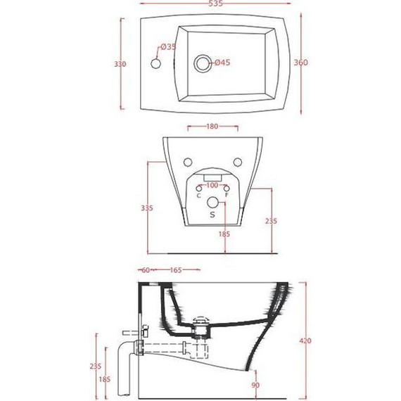 Биде подвесное ArtCeram Jazz JZB001 05 00 bi matt*1, белый матовый - фото 5