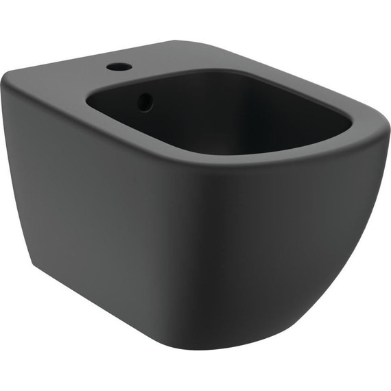Биде подвесное Ideal Standard Silk Black Tesi T3552V3, черный матовый - фото 2