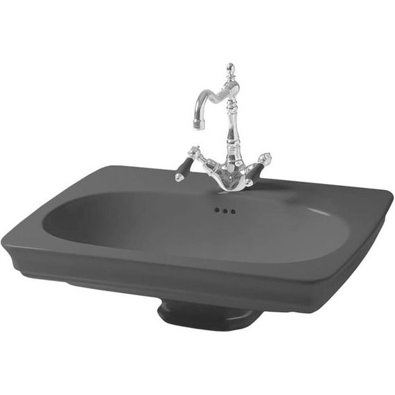 Раковина подвесная ArtCeram Civitas 68 см CIL001 03 00, чёрный - фото 