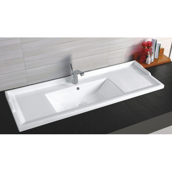 Раковина врезная на столешницу CeramaLux N 120 см NYJ840-120 - фото 2