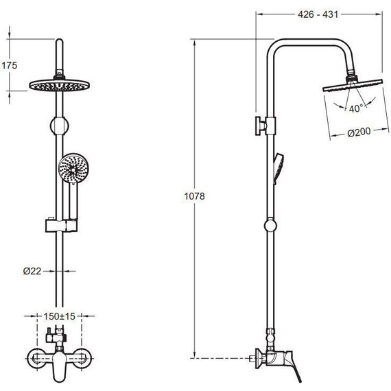 Душевая стойка Jacob Delafon Brive E24329-CP - фото 6
