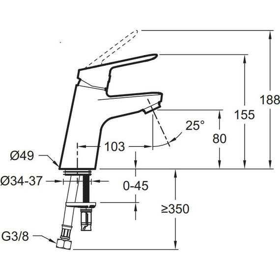Набор смесителей 3 в 1 для ванны с коротким изливом Jacob Delafon Lucien E20850RU-CP - фото 6