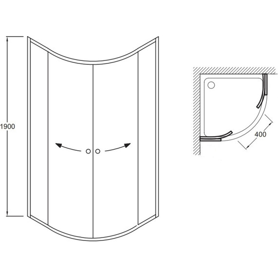 Душевое ограждение Jacob Delafon Serenity 80х80 см E14R80-GA, хром/прозрачное - фото 2