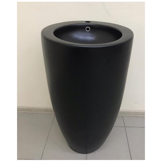 Раковина напольная CeramaLux N 50 см B133MB, черный матовый - фото 