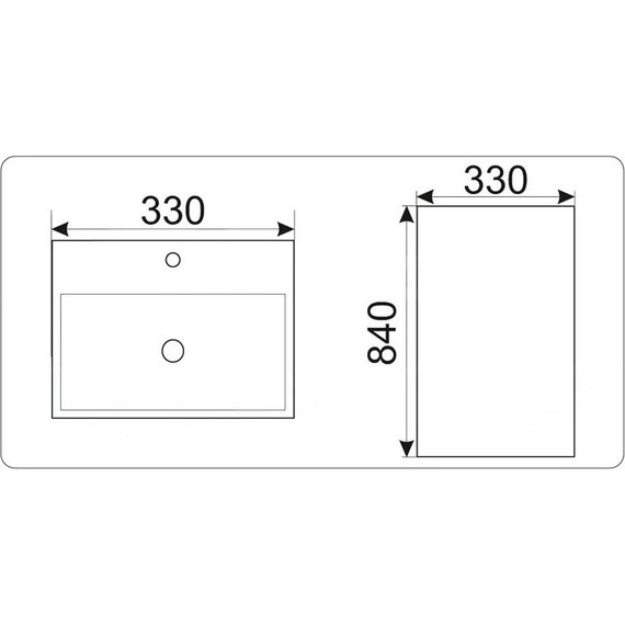 Раковина напольная CeramaLux N 33 см NB147 - фото 5