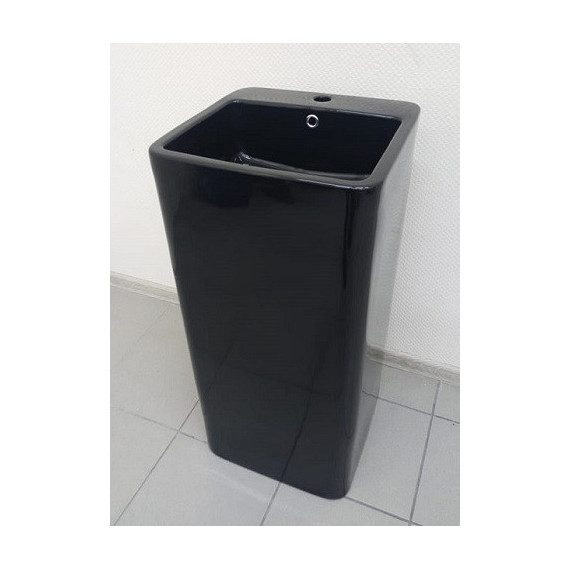 Раковина напольная CeramaLux N 40 см P7004LB, черный глянцевый - фото 