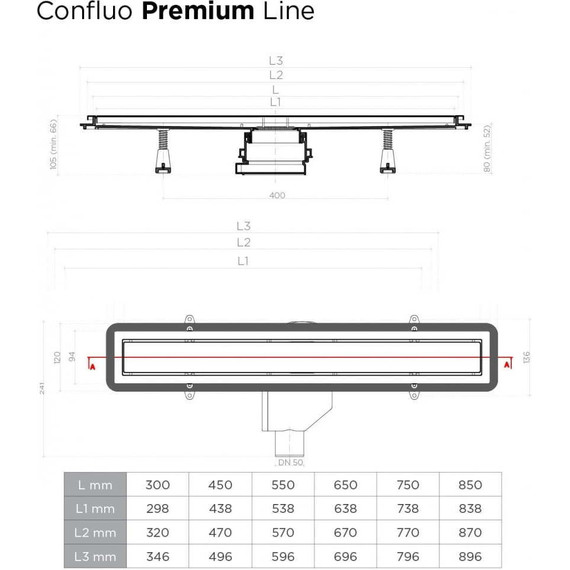 Трап Pestan (BETTOSERB) Confluo Premium White Glass Line Gold 45 см 13100120, нержавеющая сталь/стекло, золото/белый, Цвет производителя: белый, золото, Размер трапа: 450 - фото 13