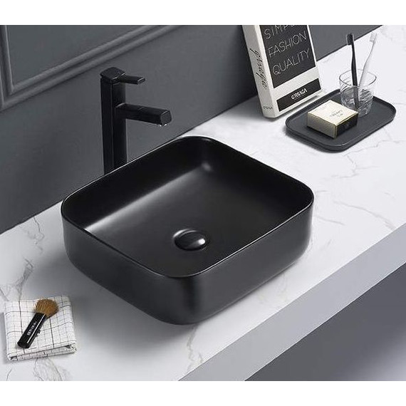 Раковина-чаша CeramaLux NC 39 см 2106, черный матовый - фото 2