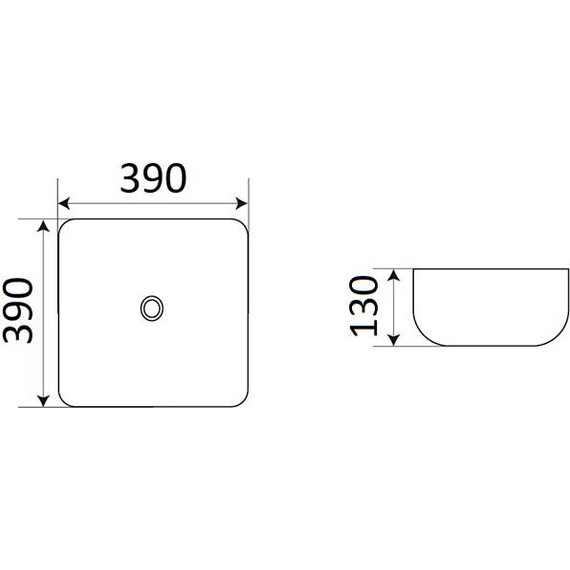 Раковина-чаша CeramaLux NC 39 см 2106, черный матовый - фото 3
