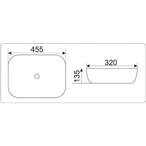Раковина-чаша CeramaLux LuxeLine 45 см D1333H020, черный/серый - фото 9